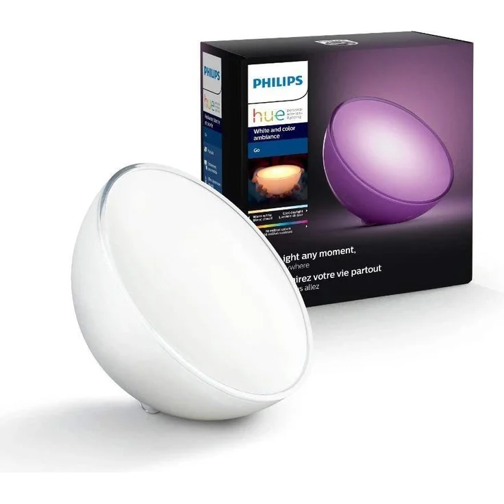 Philips Hue White & Col. Amb. LED Tischleuchte Go, dimmbar, 16 Mio. Farben, steuerbar via App, kompatibel mit Amazon Alexa (Echo, Echo Dot) – Bild 2