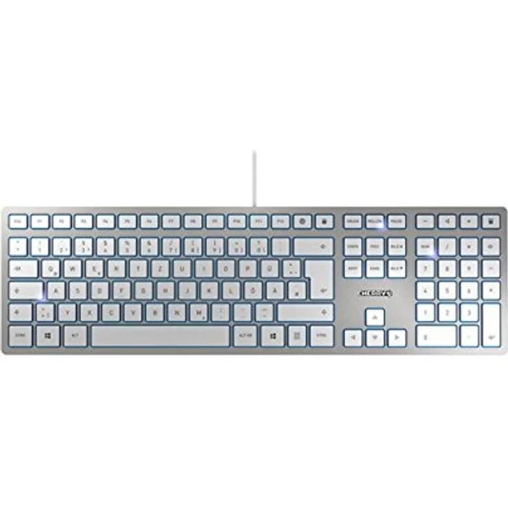 CHERRY KC 6000 SLIM - Tastatur - USB - GB QWERTY - CHERRY SX - Silber (JK-1600GB-1) – Bild 1
