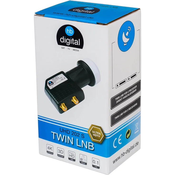 SET HB-DIGITAL Twin LNB + F-Stecker