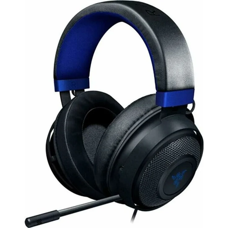 Razer Kraken for Console - Kabelgebundenes Gaming Headset (PC, PS4, Xbox One, Nintendo Switch) Mit 50mm Treiber, Einziehbares Mikrofon Und Mit Kältegel Gefüllten, Ovalen Ohrpolstern) Schwarz-Blau – Bild 1