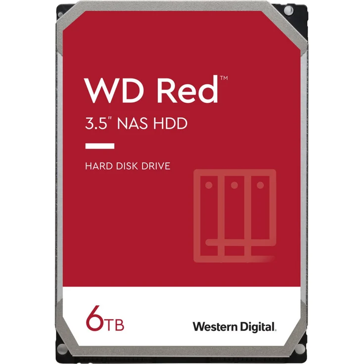 WD Red NAS Hard Drive WD60EFAX - Festplatte - 6 TB - intern - 3.5 Zoll (8.9 cm) - SATA 6Gb/s - 5400 rpm - Puffer: 256 MB (WD60EFAX) – Bild 1