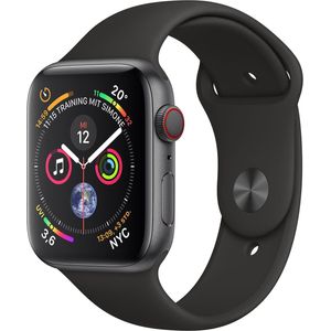 Bild für Apple Watch Series 4 GPS + Cellular Aluminium 44mm Sportarmband Space Grau/Schwarz Smartwatch