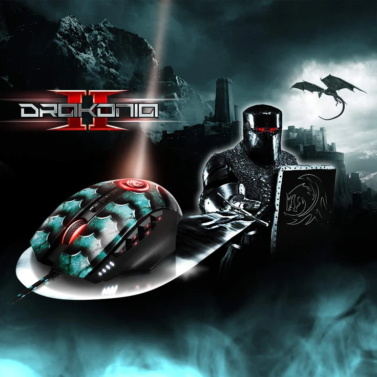 Sharkoon Drakonia II Gaming Maus, optischer Sensor PixArt 3360, 15.000 DPI, 12 programmierbare Tasten, grün – Bild 7