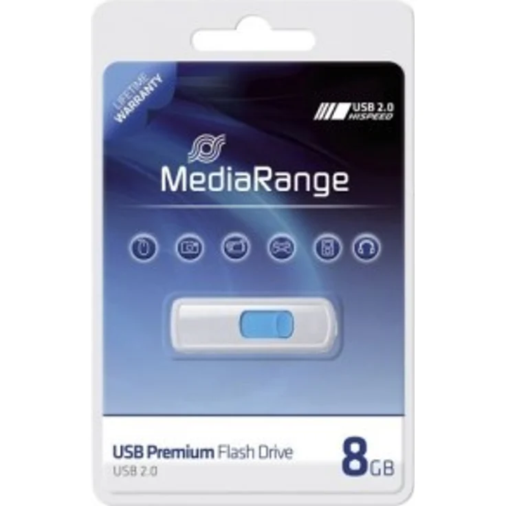 MediaRange USB flash drive, Color edition, blau, 8GB – Bild 1