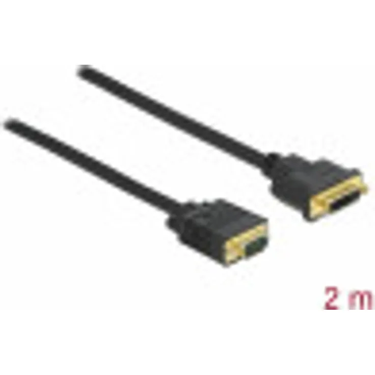Delock Kabel DVI 24+5 Buchse zu VGA Stecker 2 m