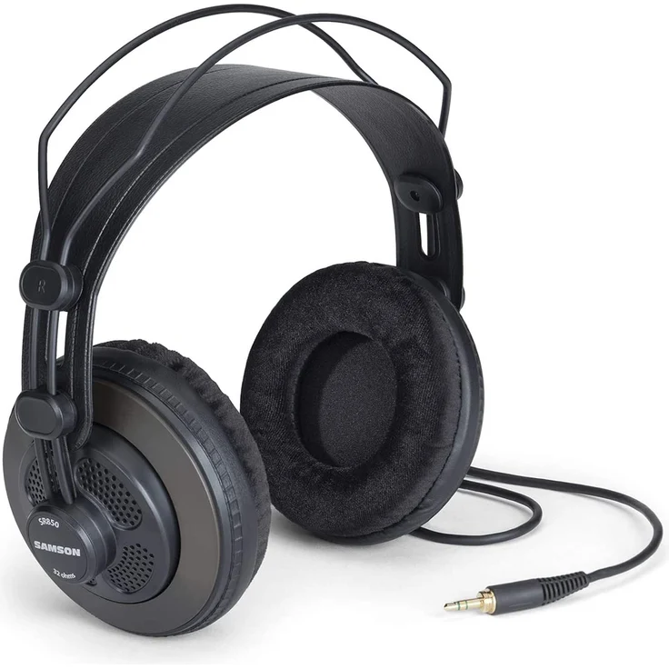 Samson SR850 Professioneller Studio Referenz Over-Ear-Kopfhörer, schwarz – Bild 2