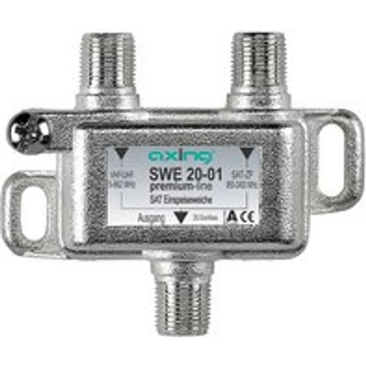 Axing SWE 20-01 Satelliten-Einspeiseweiche zum Zusammenschalten von terrestrisch und Single LNB auf einen Ausgang