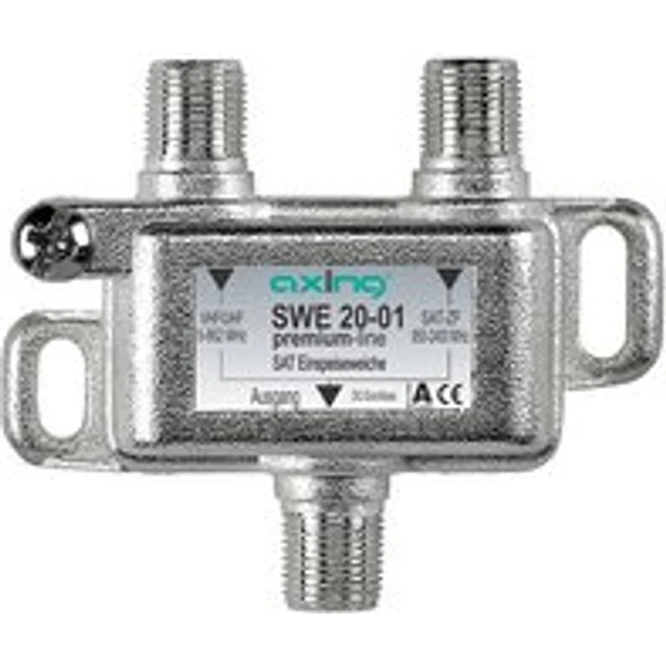 Axing SWE 20-01 Satelliten-Einspeiseweiche zum Zusammenschalten von terrestrisch und Single LNB auf einen Ausgang