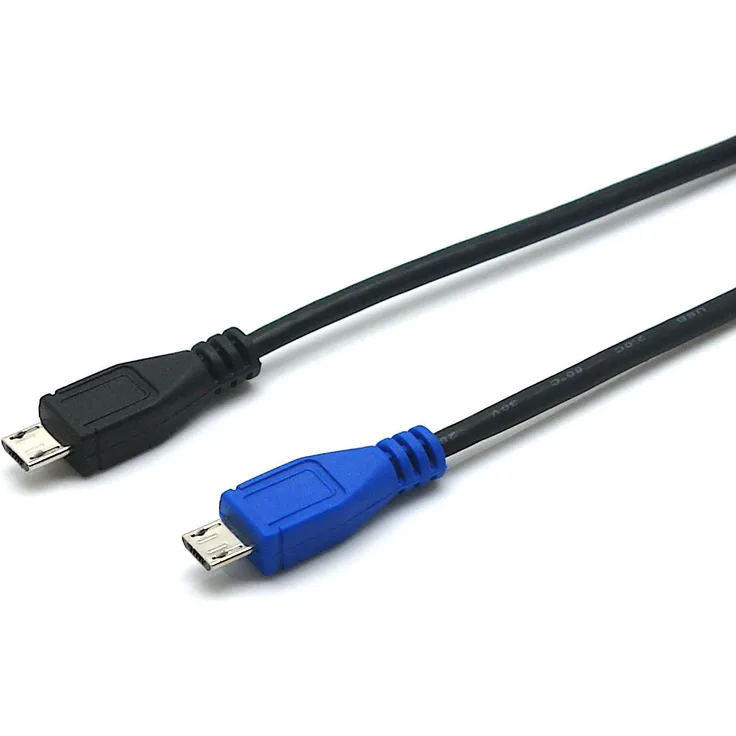 USB 2.0 Hi-Speed OTG Adapterkabel Micro-B Stecker - Micro-B Stecker schwarz - Länge: 1,0m (125155)