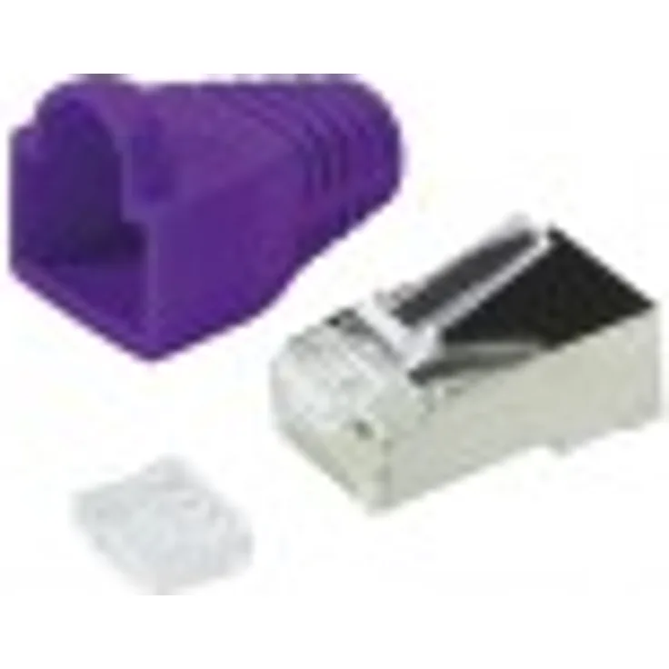20 x CAT6 RJ45 Patchkabel Modular Crimp Stecker geschirmt violett CAT 6 Netzwerk
