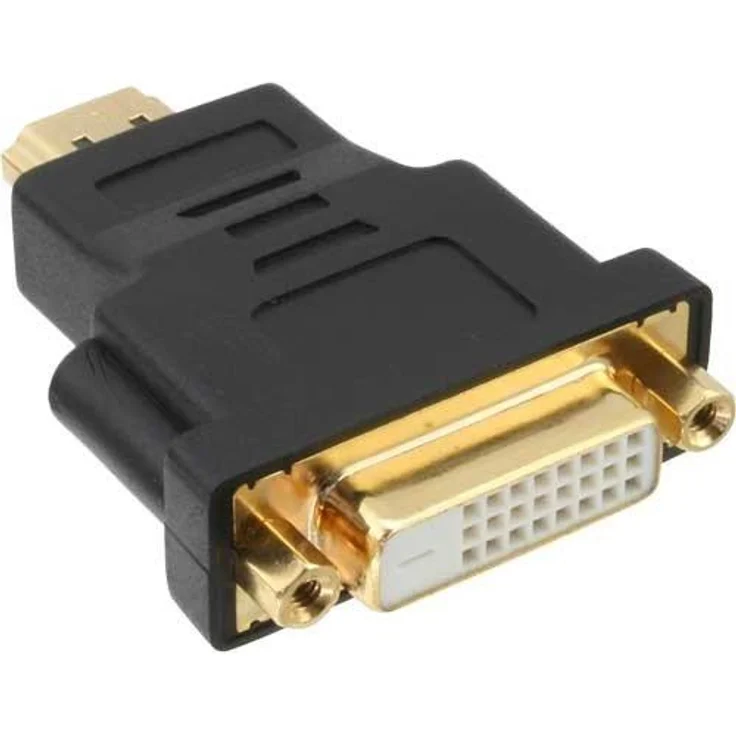 HDMI-DVI Adapter, 19pol St auf 24+1 Bu , vergoldete Kontakte – Bild 1