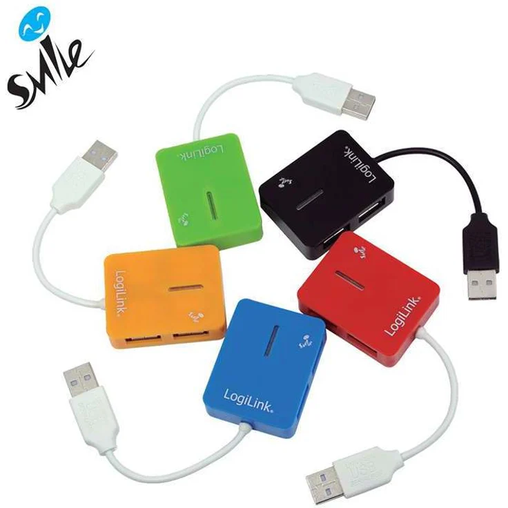 USB 2.0 Hub Smile 4-Port - Hub - 4 x Hi-Speed USB, Schwarz, UA-0139 – Bild 2