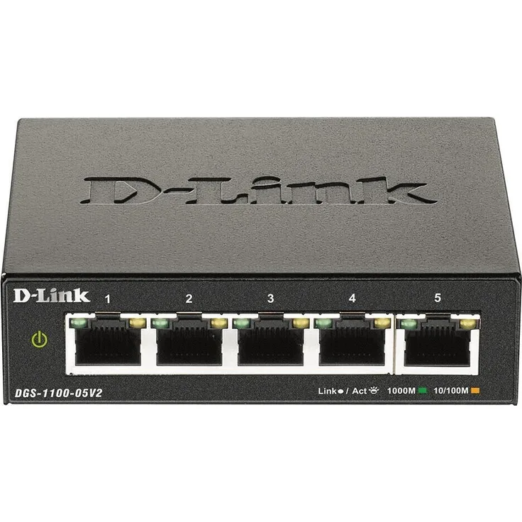 D-LINK DGS-1100-05V2-E 5-Port Gigabit Smart Switch