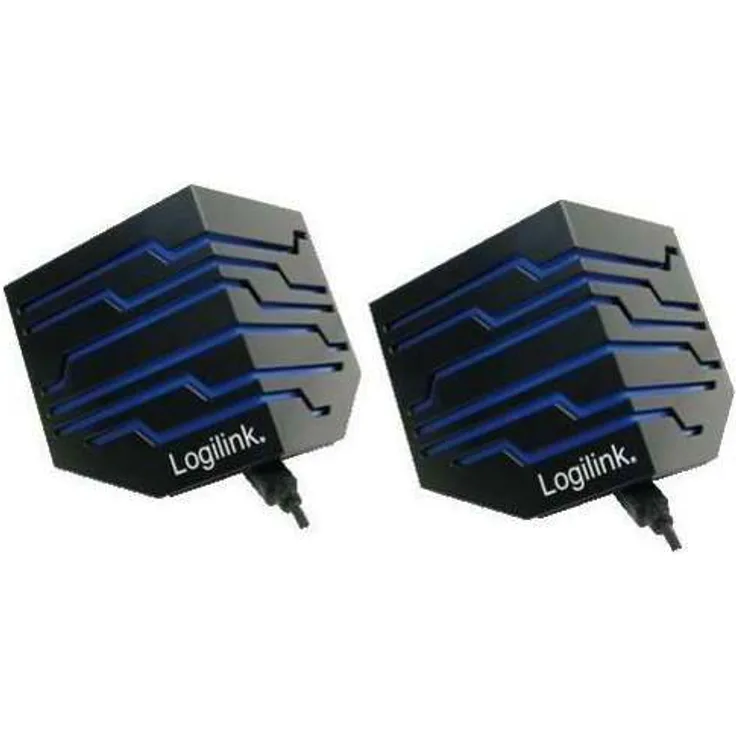 Logilink SP0021 Carisma beleuchtet 2.0 Stereo Aktivlautsprecher schwarz