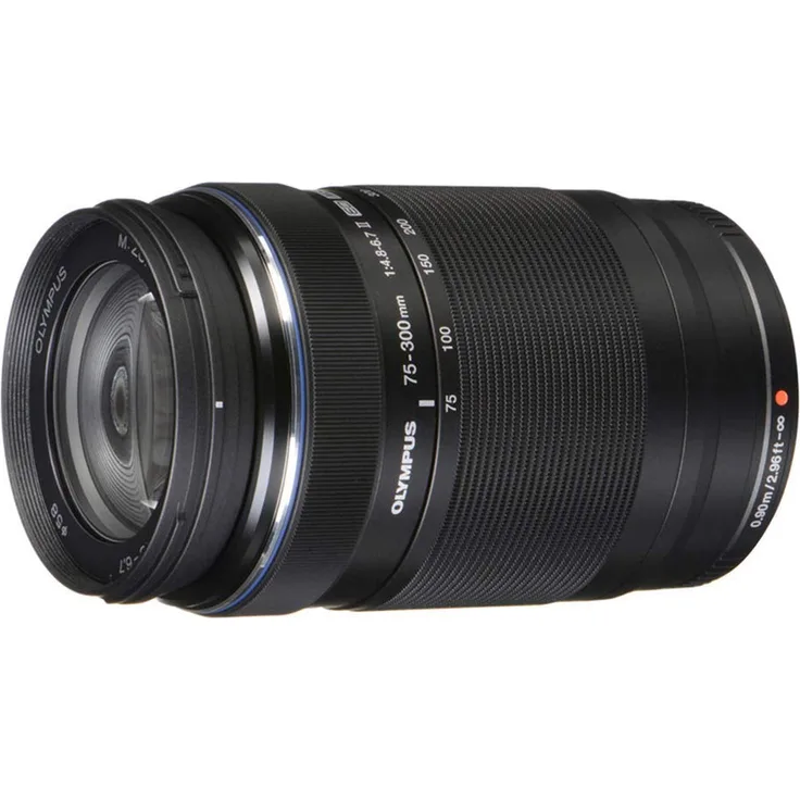 Olympus EZ-M7530 M.Zuiko Digital 75-300mm 1:4.8-6.7 Objektiv II, geeignet für alle MFT-Kameras (Olympus OM-D & PEN Modelle, Panasonic G-Serie), schwarz
