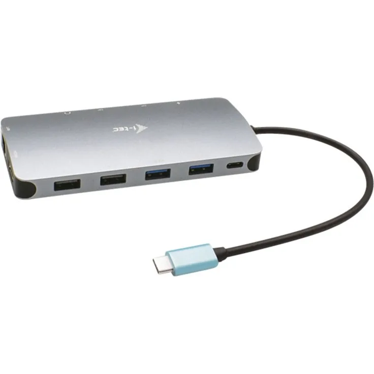 i-tec USB-C 3X Full HD Metall Nano Docking Station - 2X DisplayPort 1x HDMI 1x GLAN 1x USB-C 2X USB 3.1 2X USB 2.0 1x Audio mit Power Delivery 100W