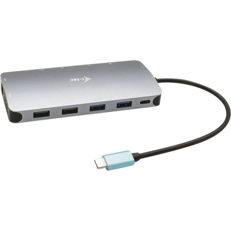 i-tec USB-C 3X Full HD Metall Nano Docking Station - 2X DisplayPort 1x HDMI 1x GLAN 1x USB-C 2X USB 3.1 2X USB 2.0 1x Audio mit Power Delivery 100W – Bild 1