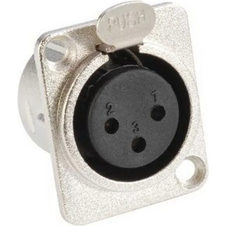 XLR universal Einbaubuchse female, D-Typ