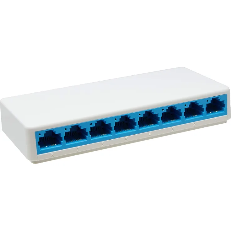 MERCUSYS MS108 8-Port Ethernet Netzwerk Switch 10-100 MBit-s, RJ-45 Anschlüsse LAN Switch, Lug-und-Play, Lüfterlose Ruhe, Automatische Geschwindigkeits- und Duplexanpassung
