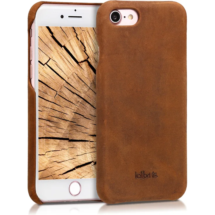 kalibri Echtlederhülle für Apple iPhone 7 / 8 Braun
