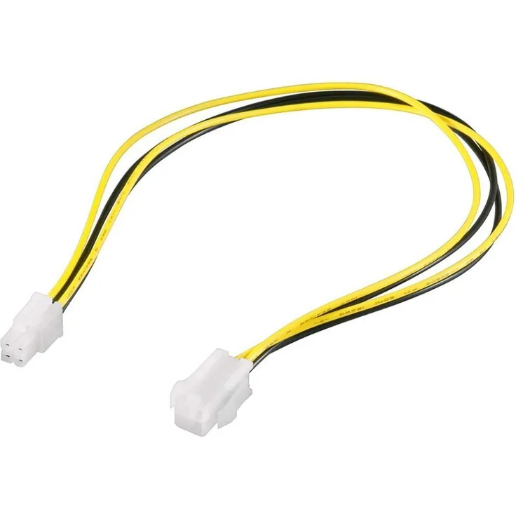 PremiumCord Internes Netzkabel, 4-poliges P4-Stromverlängerungskabel 0, 37 m