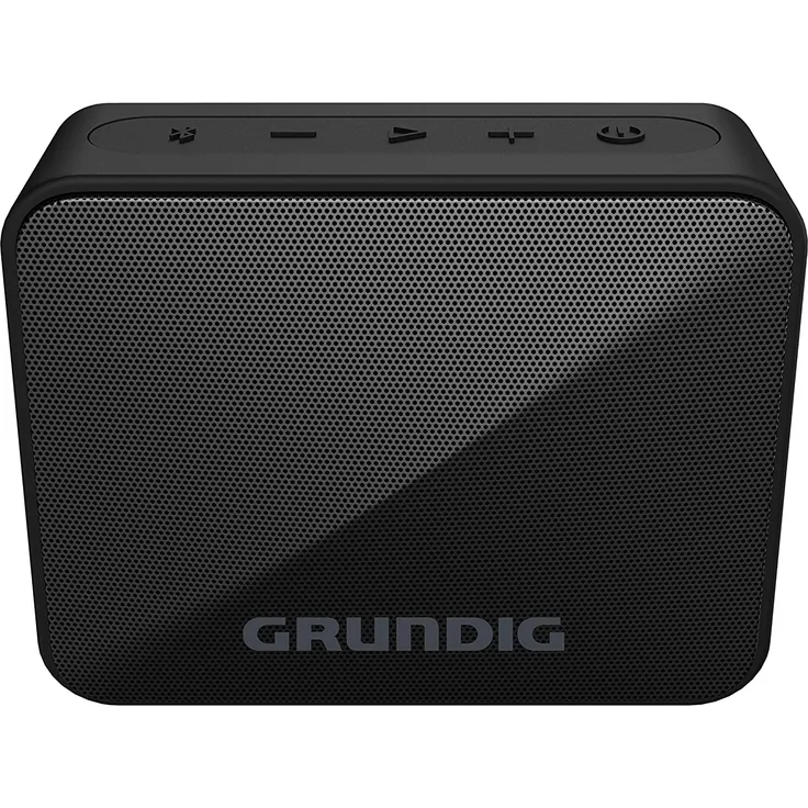 Grundig GBT Solo Black Mini Bluetooth-Lautsprecher mit Mikrofon, spritzwassergeschützt, schwarz