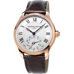 Frederique Constant Horological Classics Hybrid-Smartwatch, Unisex, 42mm, Edelstahlgehäuse, Rotgold/Braun