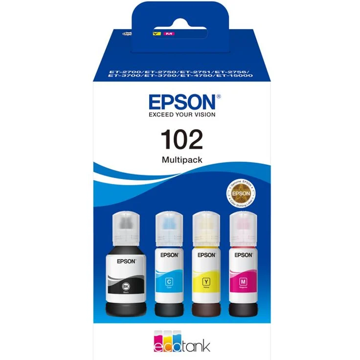 EPSON 102 EcoTank 4-colour Multipack (C13T03R640) – Bild 1
