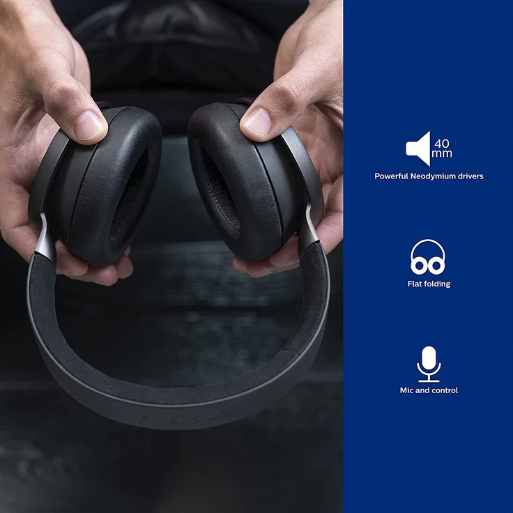Philips Fidelio L3 Over-Ear-Kopfhörer mit Noise Cancelling, Bluetooth, Premium-Design, schwarz – Bild 2