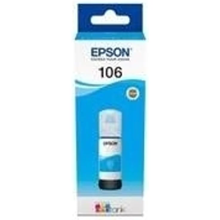 Epson Original 106 EcoTank Tintenflasche, ET-7700 ET-7750, cyan – Bild 1