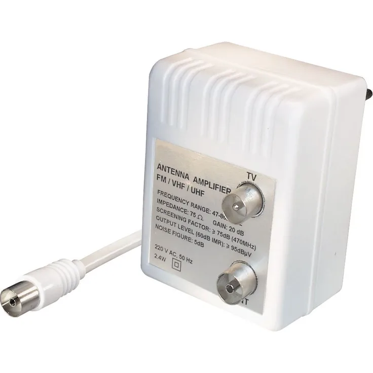 Transmedia FP9iL 2 Geräte Antennenverstärker (47-862MHz, Verstärkung 2X 15dB)