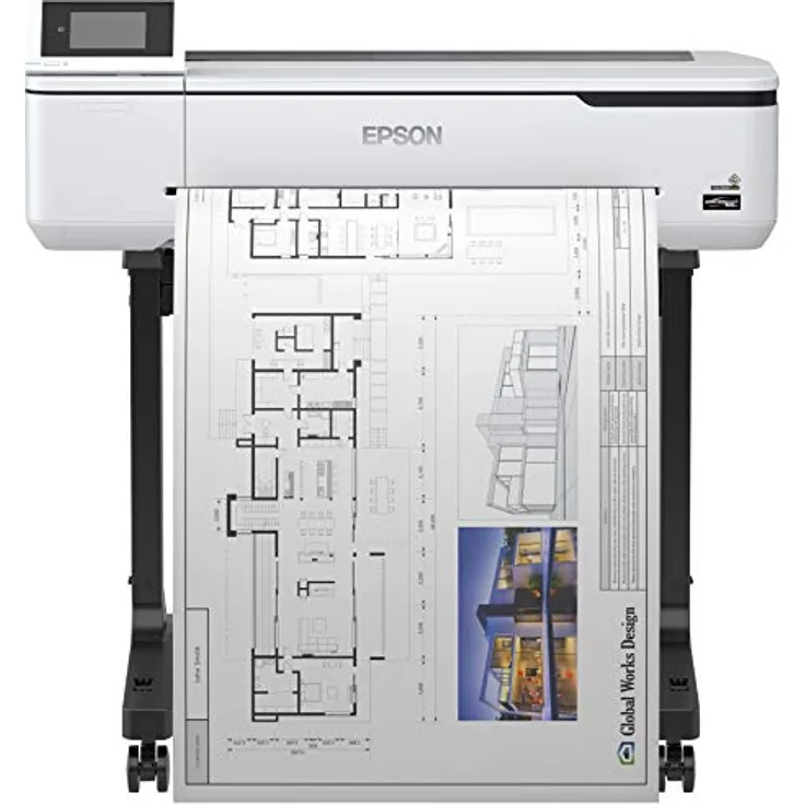 Epson SureColor SC-T3100 Tinten-Großformatdrucker (für CAD-GIS-POS, Drucke bis DIN A1+, Rollendrucke bis 24 Zoll (61 cm-A1+), WiFi, Ethernet) weiß (C11CF11302A0)