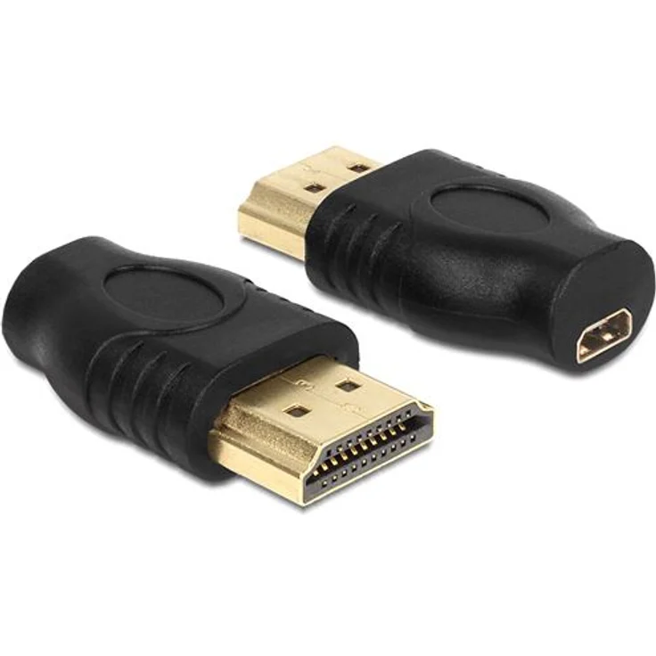 DeLock Adapter HDMI-A Stecker > Micro HDMI-D Buchse – Bild 1