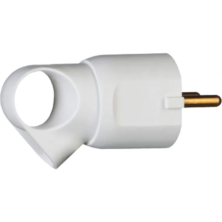 LEGRAND Schutzkontakt-Stecker'' ''Knickschutz mit Ausziehhilfe weiß''''