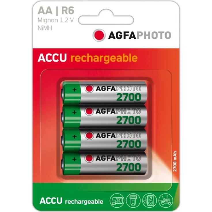 AgfaPhoto NiMH Akku Mignon AA-HR6 2300 mAh 4er Pack