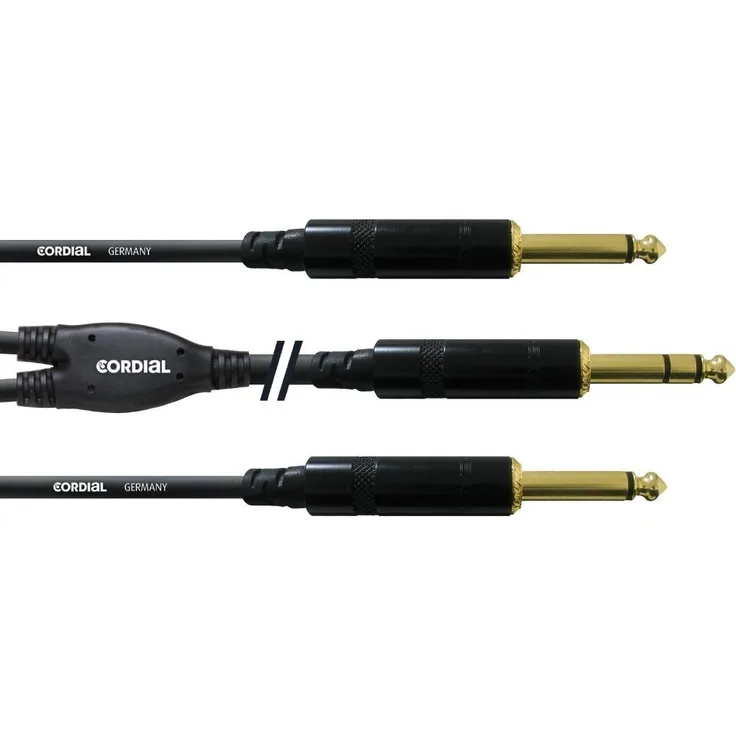 CORDIAL Y-Kabel Stereo Jack Strap - 2 Mono Jack 1,5 m