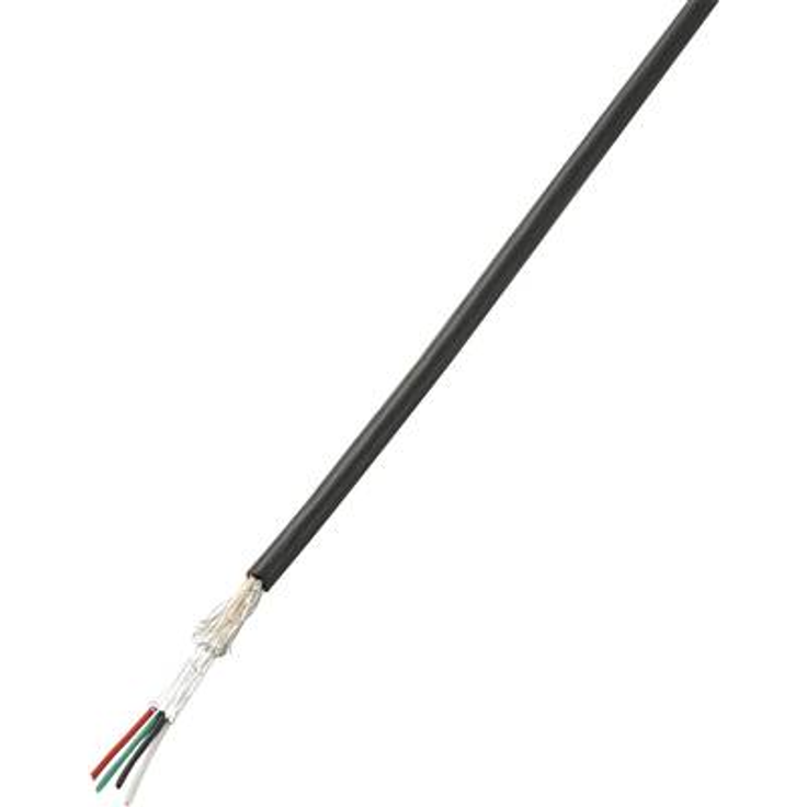 TRU COMPONENTS 1567123 USB-Kabel 4 x 0.08 mm² Schwarz 10 m (1567123)