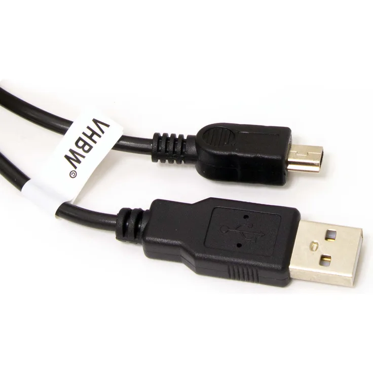 vhbw Mini USB Daten Kabel Ladekabel 1.0m passend für Canon Powershot A640, A700, A710 is, A720, A720 IS, A1000, A1000 is, A1100, A1100 IS