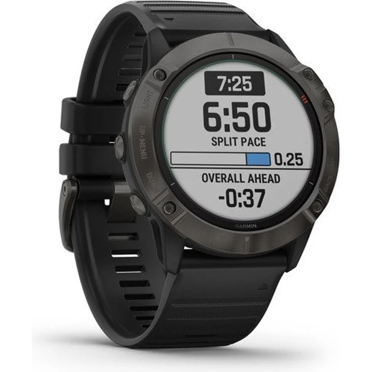 Garmin fēnix 6X Pro Solar Titanium Smartwatch GPS, 51mm, Silikonarmband, Schiefergrau/Schwarz – Bild 3