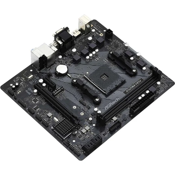 Asrock A520M-HDV - micro ATX, AMD A520, Sockel AM4, Dual-channel DDR4-SDRAM (90-MXBE50-A0UAYZ) – Bild 3