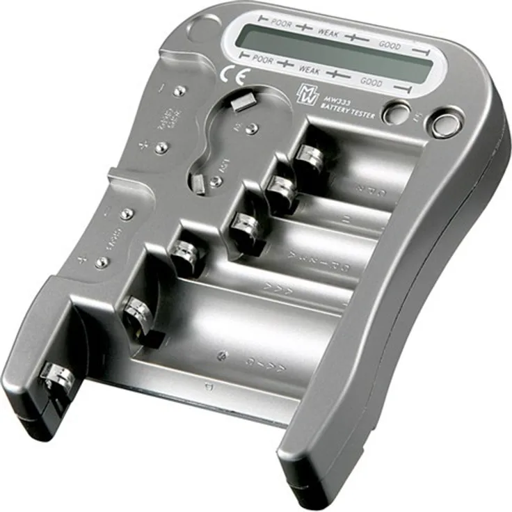 Wentronic 78325 Batterietester für Batterietester mit LCD Anzeige