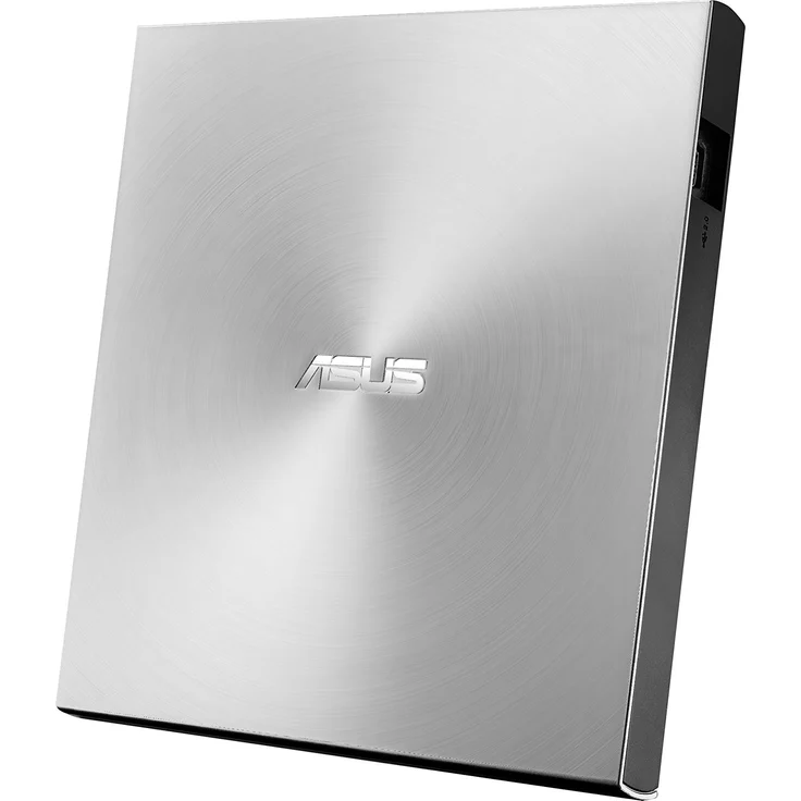Asus ZenDrive U9M externer DVD-Brenner (für Apple MacBook & Windows PCs-Notebooks, inkl. USB-C Kabel, Brennsoftware & Nero Backup App, M-Disc Support, USB 2.0) silber – Bild 1