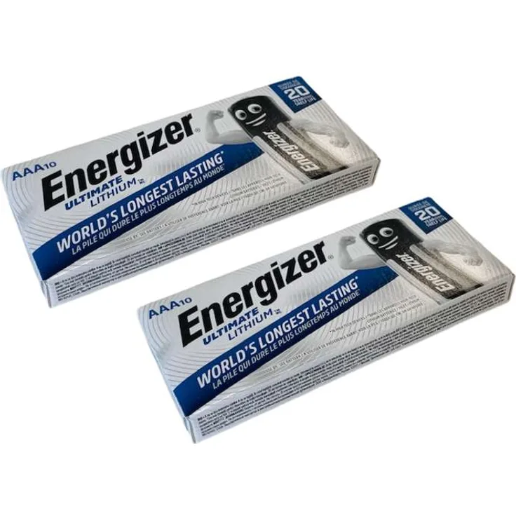 20x Energizer Ultimate Batterie Lithium LR03 1.5V AAA Micro L92