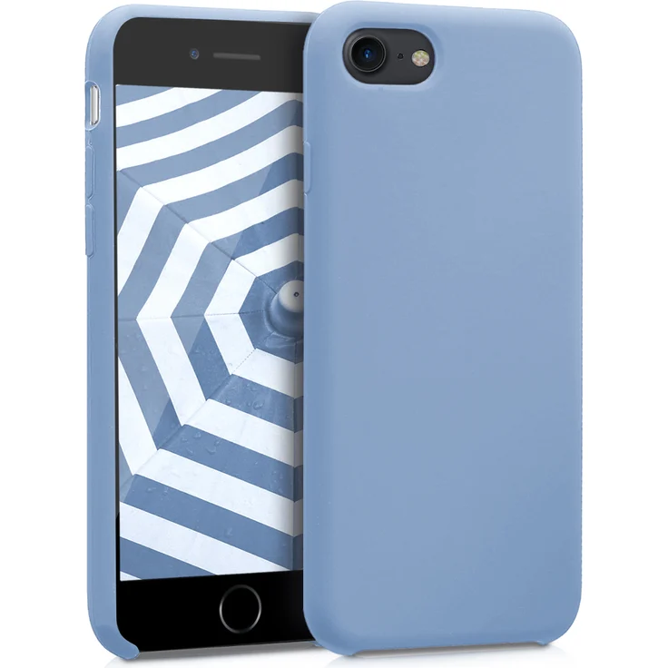kwmobile TPU Case gummiert für Apple iPhone 7 / 8 Hellblau matt – Bild 1