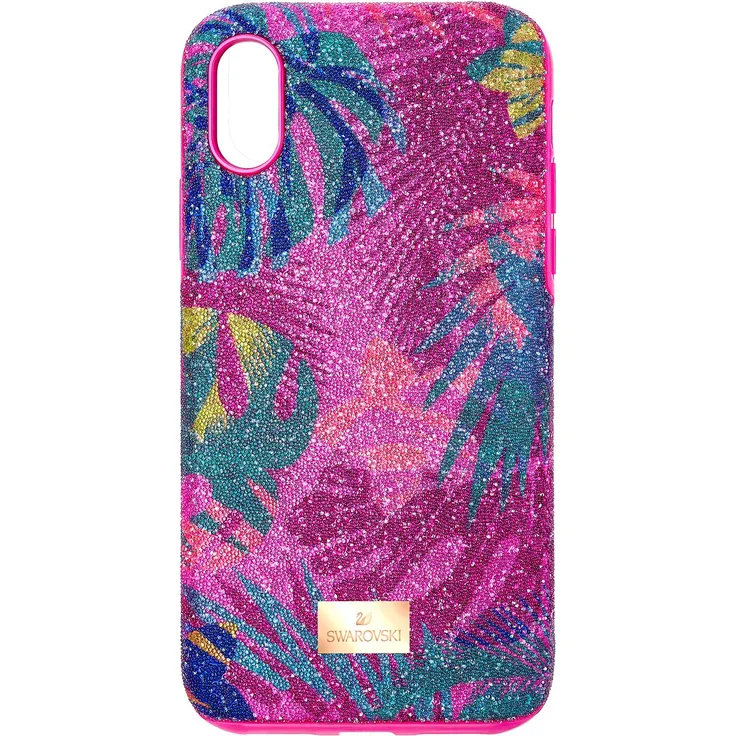 Swarovski Tropical Smartphone Schutzhülle mit Stoßschutz, iPhone XS Max, mehrfarbig dunkel