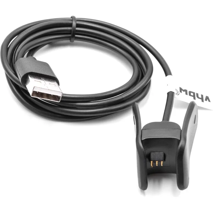 VHBW Ladekabel 94cm Ladestation passend für Garmin Vivosmart 4 Smartwatch, Fitnesstracker schwarz Ersatzkabel
