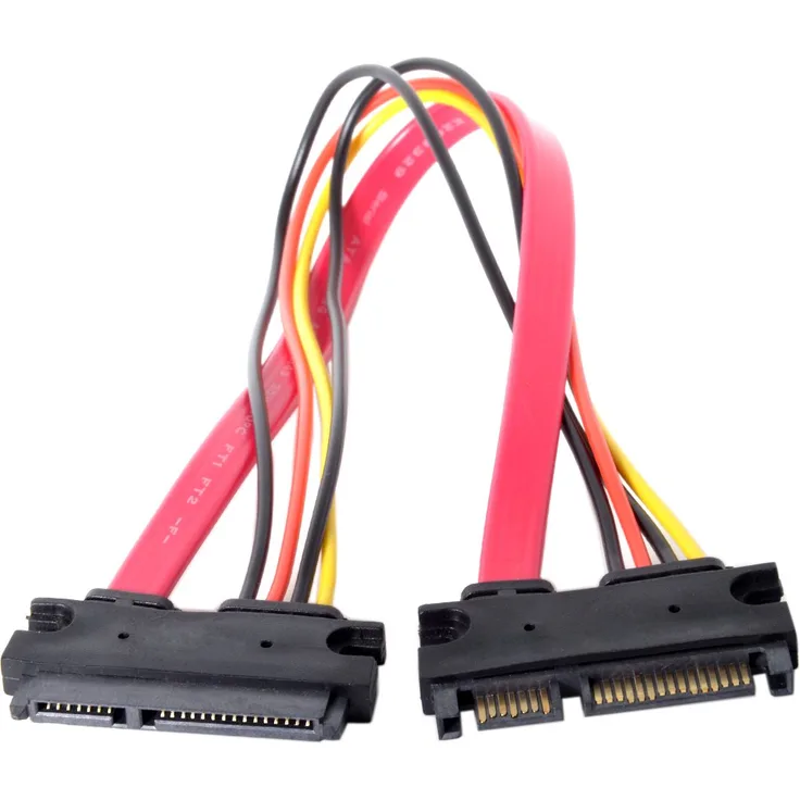 CY SATA III 3.0 7 + 15 22 Pin SATA Männlich Zu Weiblich Data Power Verlängerungskabel Verlängerung Kabel 30 cm rot Farbe