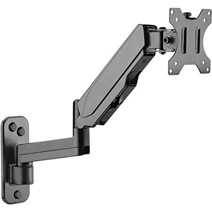 Value LCD-Arm | Monitorarm | Höhenverstellbar | Wandmontage | 5 Gelenke | Schwarz | wandmontierbarer Monitorarm, zur einfachen und zuverlässigen Einstellung