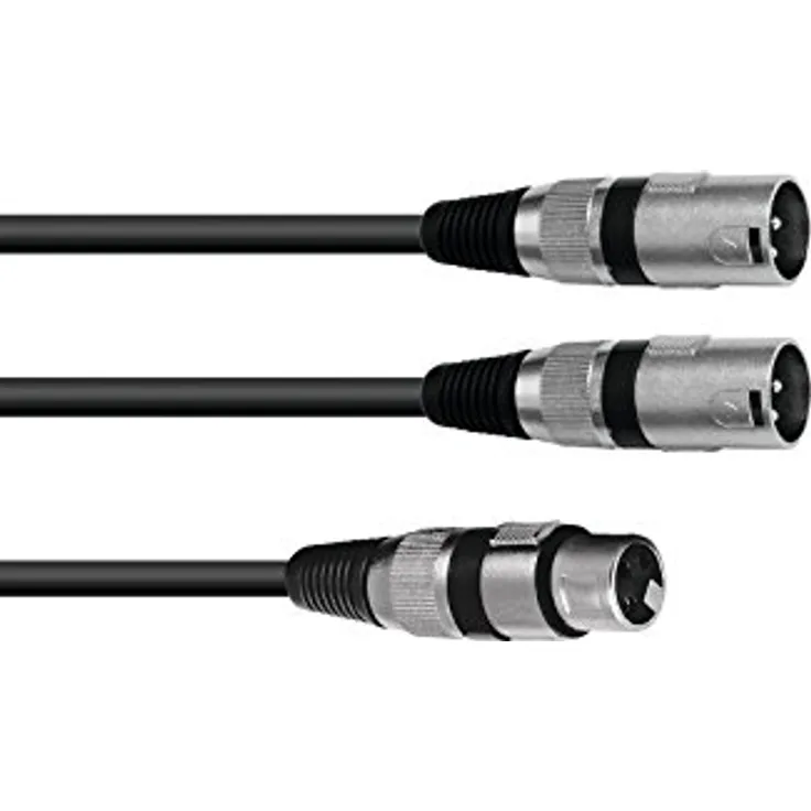 Omnitronic 30225203 Adapterkabel XLR(F)-2xXLR(M) 0,5m