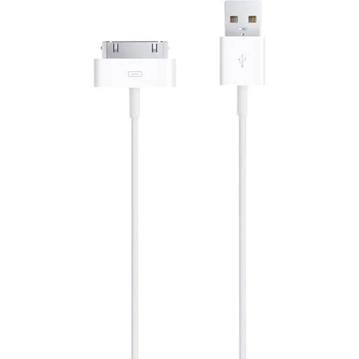 Apple iPad/iPhone/iPod Datenkabel/Ladekabel [1x USB 2.0 Stecker A - 1x Dock-Stecker 30pol.] 1m Weiß – Bild 1